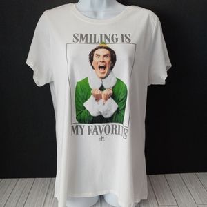 NEW Elf Smiling is my favorite Christmas Holiday Tee